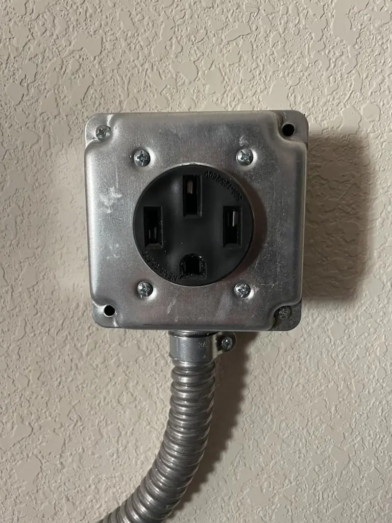 NEMA 14-50 outlet installed for Smart Home Electrical in Foster City